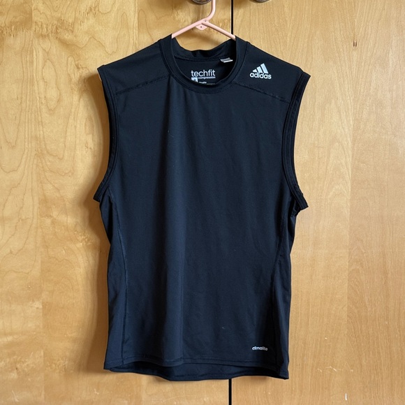 Adidas Men's Black Techfit Tank Top - Picture 1 of 3